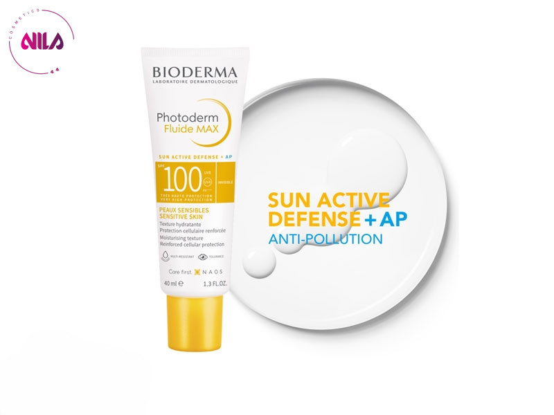 ضد آفتاب بی رنگ بایودرما فتودرم فلوئید مکس مناسب انواع پوست SPF100 با حجم 40 میل