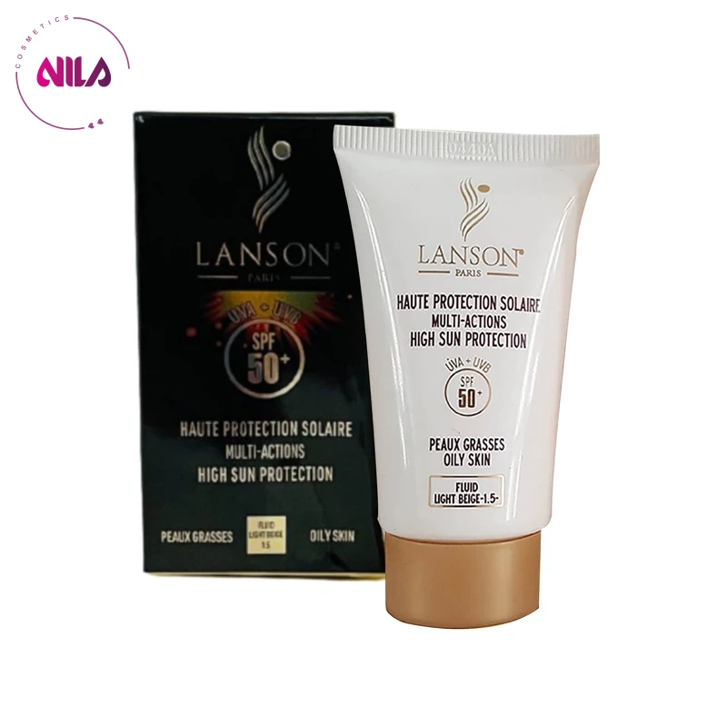 کرم ضدآفتاب رنگی لانسون SPF50 مدل مولتی اکشن شماره 1.5، مناسب پوست‌های چرب، حجم 40 میلی‌لیتر